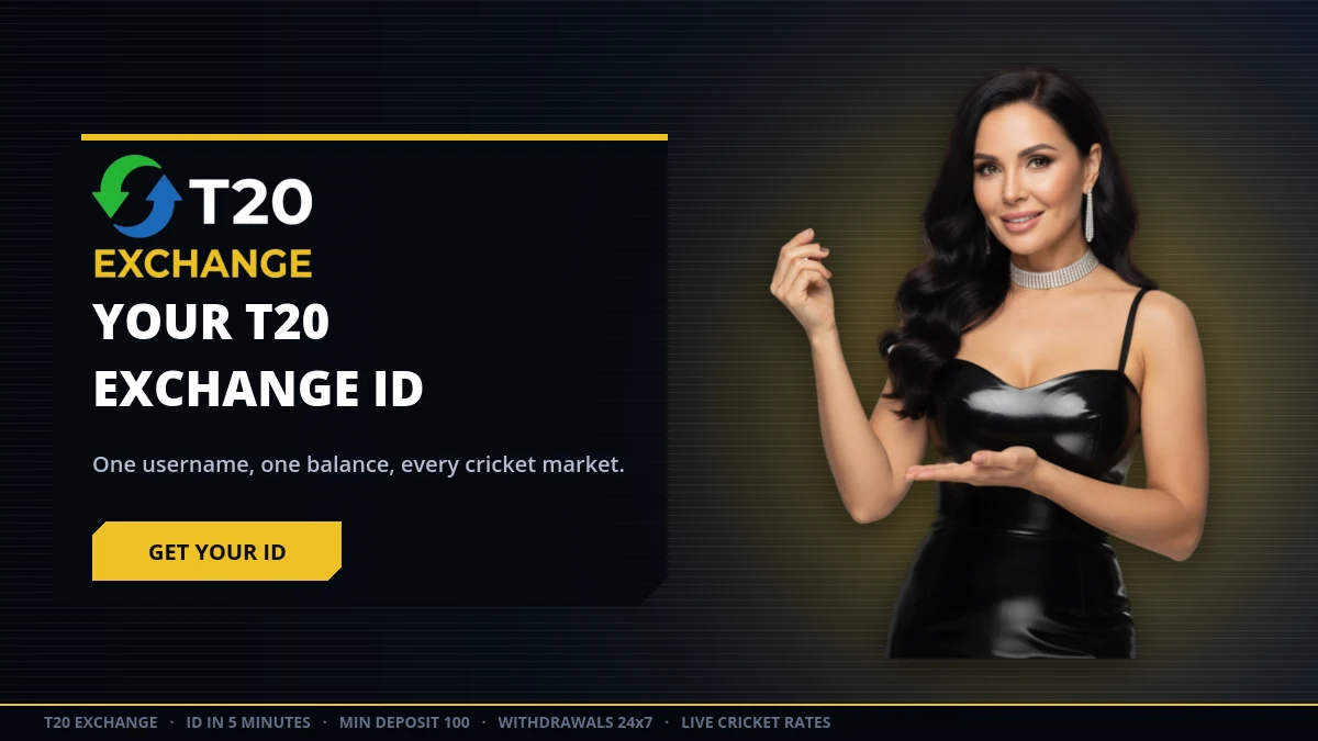 A T20 Exchange betting ID giving access to every cricket market on one balance