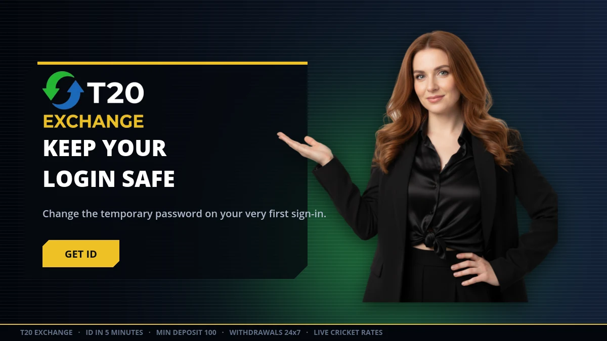 Keeping a T20 Exchange login secure by changing the temporary password on first sign in